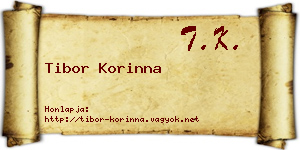 Tibor Korinna névjegykártya